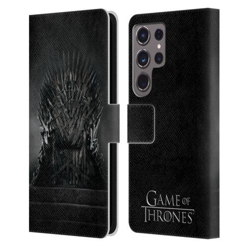 HBO Game of Thrones Key Art Iron Throne Leather Book Wallet Case Cover For Samsung Galaxy S24 Ultra 5G