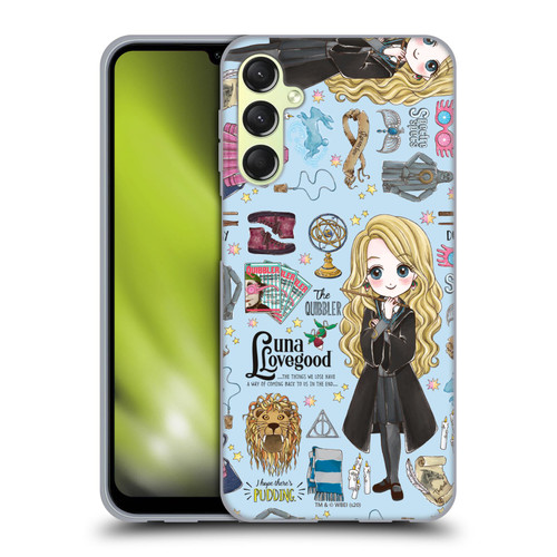 Harry Potter Deathly Hallows XXXVII Luna Pattern Soft Gel Case for Samsung Galaxy A24 4G / M34 5G