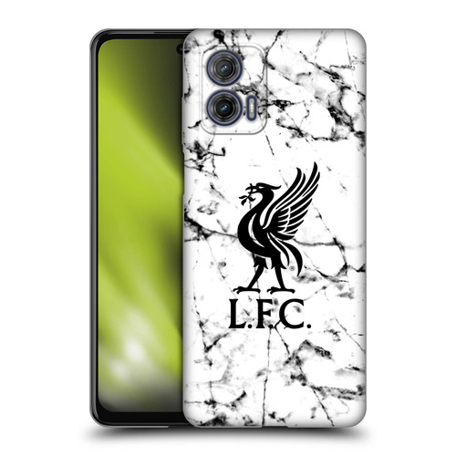 Liverpool Football Club Marble Black Liver Bird Soft Gel Case for Motorola Moto G73 5G