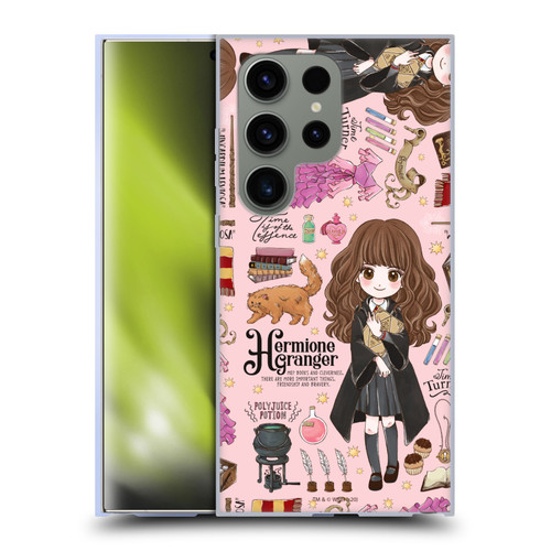 Harry Potter Deathly Hallows XXXVII Hermione Pattern Soft Gel Case for Samsung Galaxy S24 Ultra 5G