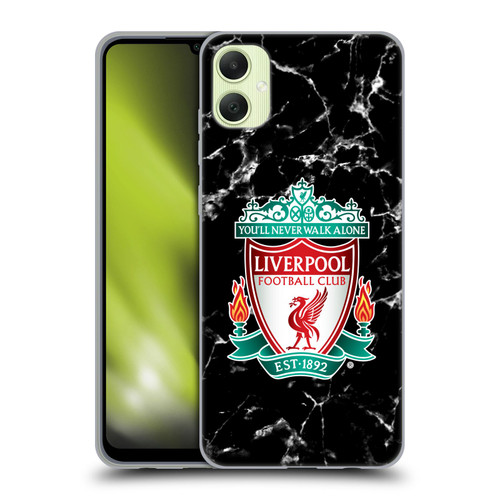 Liverpool Football Club Marble Black Crest Soft Gel Case for Samsung Galaxy A05