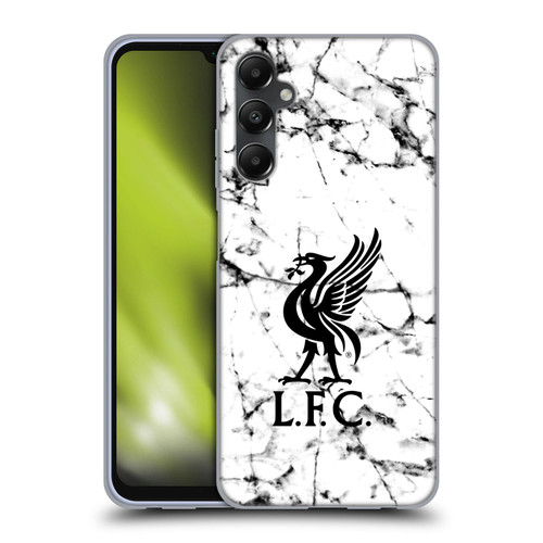 Liverpool Football Club Marble Black Liver Bird Soft Gel Case for Samsung Galaxy A05s