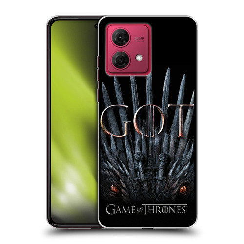 HBO Game of Thrones Season 8 Key Art Dragon Throne Soft Gel Case for Motorola Moto G84 5G