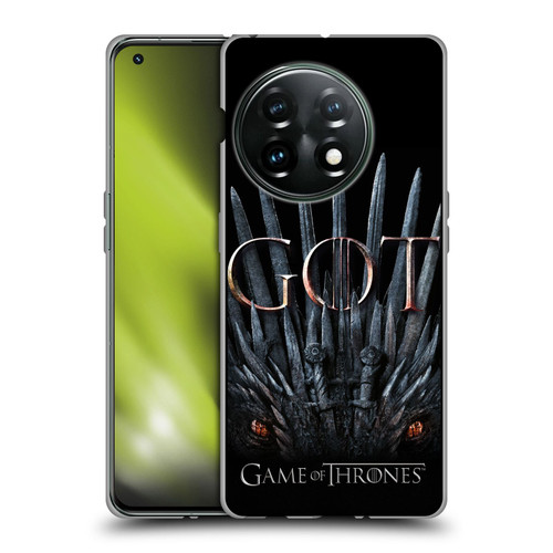 HBO Game of Thrones Season 8 Key Art Dragon Throne Soft Gel Case for OnePlus 11 5G