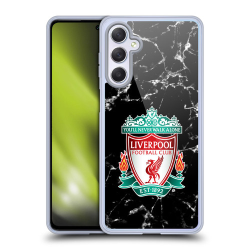 Liverpool Football Club Marble Black Crest Soft Gel Case for Samsung Galaxy M54 5G