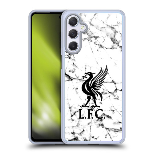 Liverpool Football Club Marble Black Liver Bird Soft Gel Case for Samsung Galaxy M54 5G
