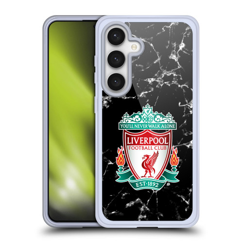 Liverpool Football Club Marble Black Crest Soft Gel Case for Samsung Galaxy S24 5G
