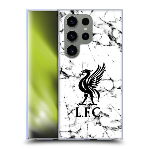 Liverpool Football Club Marble Black Liver Bird Soft Gel Case for Samsung Galaxy S24 Ultra 5G