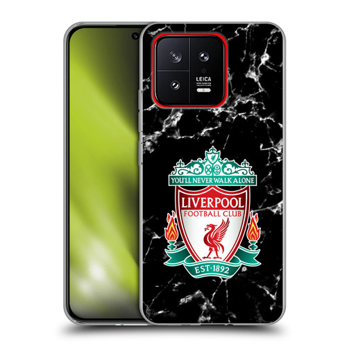 Liverpool Football Club Marble Black Crest Soft Gel Case for Xiaomi 13 5G