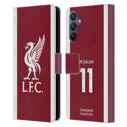 Liverpool Football Club 2023/24 Players Home Kit Mohamed Salah Leather Book Wallet Case Cover For Samsung Galaxy A15