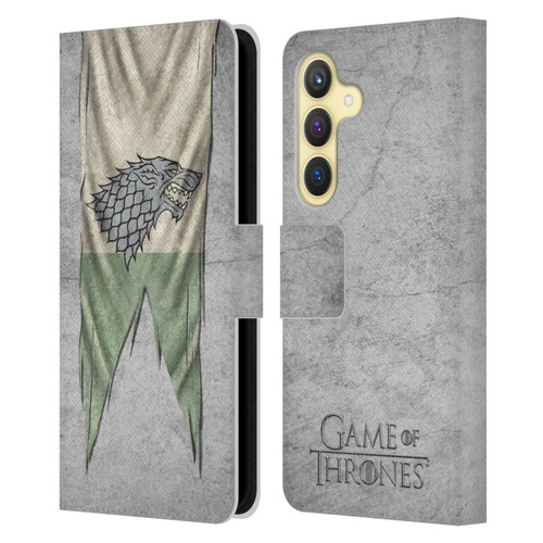 HBO Game of Thrones Sigil Flags Stark Leather Book Wallet Case Cover For Samsung Galaxy S24 5G