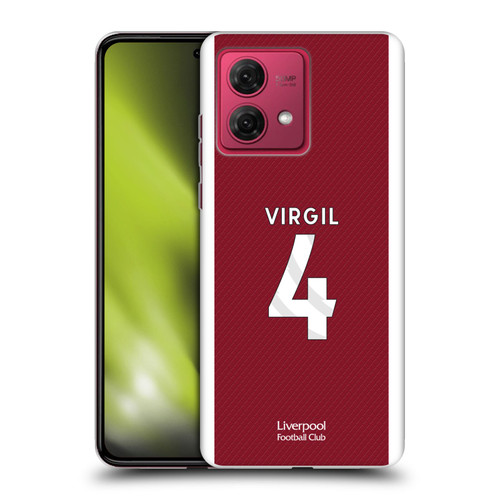 Liverpool Football Club 2023/24 Players Home Kit Virgil van Dijk Soft Gel Case for Motorola Moto G84 5G
