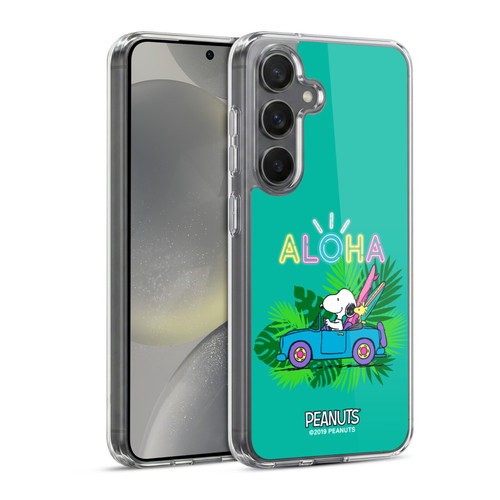 Peanuts Snoopy Aloha Disco Tropical Surf Soft Gel Case for Samsung Galaxy S24 5G & MagSafe