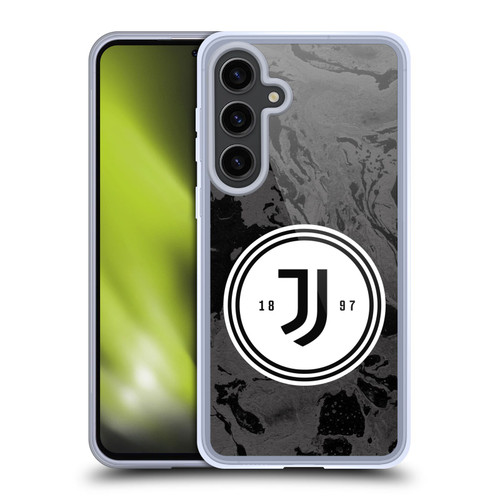 Juventus Football Club Art Monochrome Marble Logo Soft Gel Case for Samsung Galaxy S24+ 5G