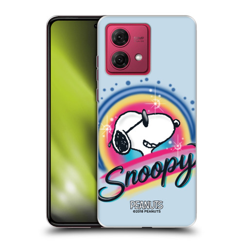 Peanuts Snoopy Boardwalk Airbrush Colourful Sunglasses Soft Gel Case for Motorola Moto G84 5G