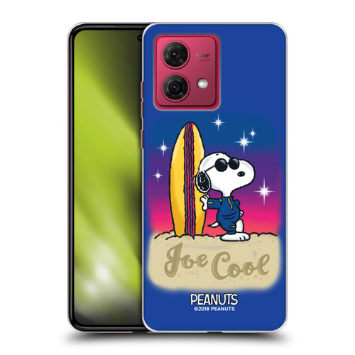 Peanuts Snoopy Boardwalk Airbrush Joe Cool Surf Soft Gel Case for Motorola Moto G84 5G
