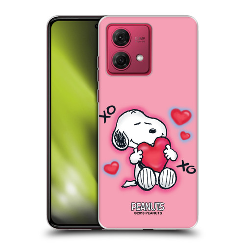 Peanuts Snoopy Boardwalk Airbrush XOXO Soft Gel Case for Motorola Moto G84 5G