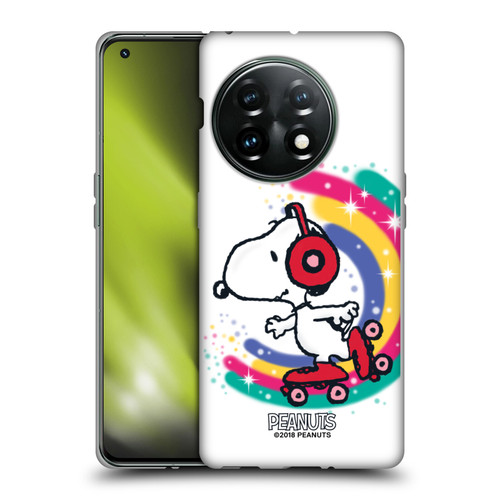 Peanuts Snoopy Boardwalk Airbrush Colourful Skating Soft Gel Case for OnePlus 11 5G