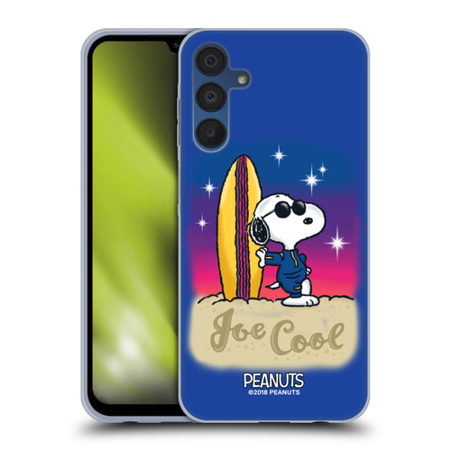 Peanuts Snoopy Boardwalk Airbrush Joe Cool Surf Soft Gel Case for Samsung Galaxy A15