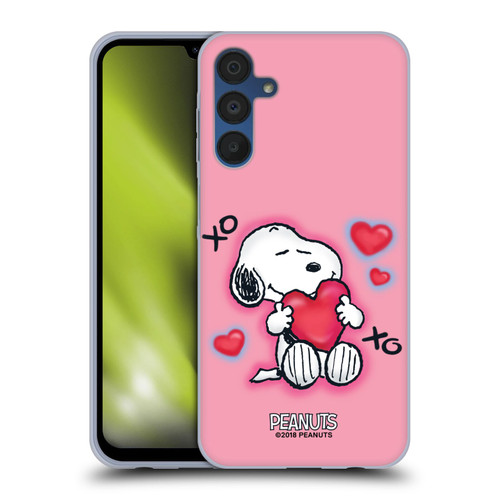 Peanuts Snoopy Boardwalk Airbrush XOXO Soft Gel Case for Samsung Galaxy A15