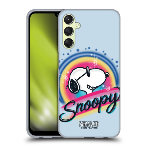 Peanuts Snoopy Boardwalk Airbrush Colourful Sunglasses Soft Gel Case for Samsung Galaxy A24 4G / M34 5G