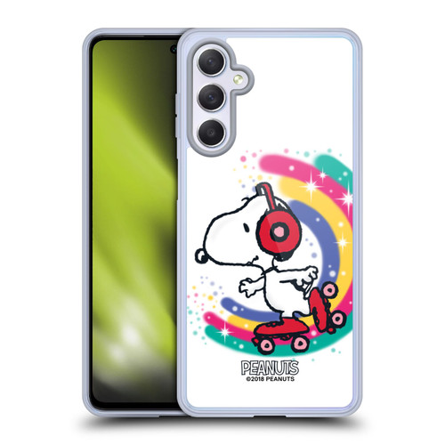 Peanuts Snoopy Boardwalk Airbrush Colourful Skating Soft Gel Case for Samsung Galaxy M54 5G