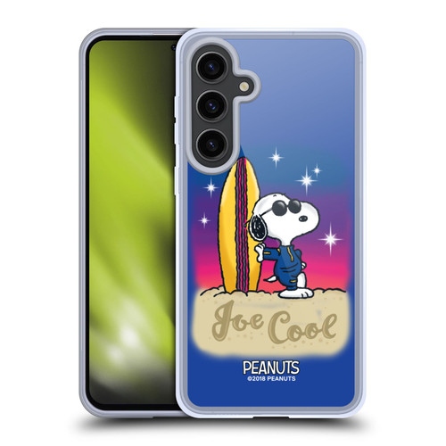 Peanuts Snoopy Boardwalk Airbrush Joe Cool Surf Soft Gel Case for Samsung Galaxy S24+ 5G