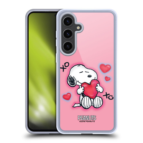 Peanuts Snoopy Boardwalk Airbrush XOXO Soft Gel Case for Samsung Galaxy S24+ 5G