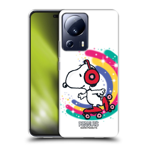 Peanuts Snoopy Boardwalk Airbrush Colourful Skating Soft Gel Case for Xiaomi 13 Lite 5G