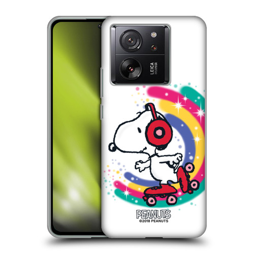 Peanuts Snoopy Boardwalk Airbrush Colourful Skating Soft Gel Case for Xiaomi 13T 5G / 13T Pro 5G