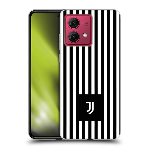 Juventus Football Club Lifestyle 2 Black & White Stripes Soft Gel Case for Motorola Moto G84 5G
