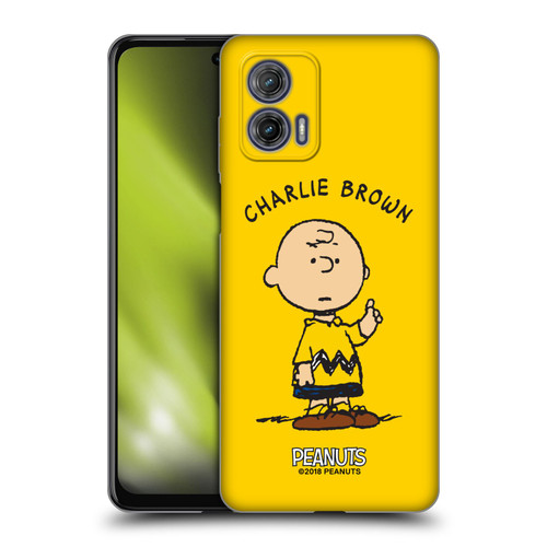 Peanuts Characters Charlie Brown Soft Gel Case for Motorola Moto G73 5G