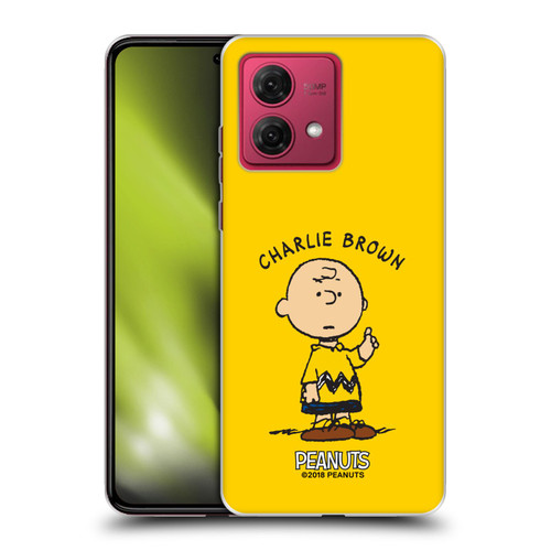 Peanuts Characters Charlie Brown Soft Gel Case for Motorola Moto G84 5G