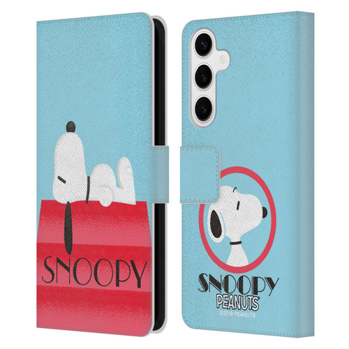 Peanuts Snoopy Deco Dreams House Leather Book Wallet Case Cover For Samsung Galaxy S24+ 5G