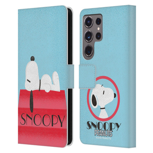 Peanuts Snoopy Deco Dreams House Leather Book Wallet Case Cover For Samsung Galaxy S24 Ultra 5G