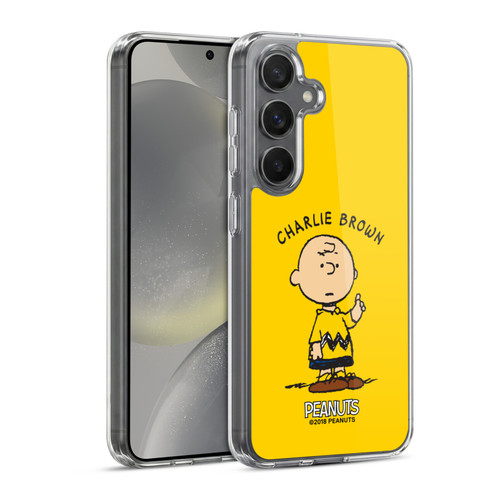 Peanuts Characters Charlie Brown Soft Gel Case for Samsung Galaxy S24 5G & MagSafe