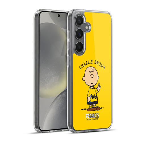 Peanuts Characters Charlie Brown Soft Gel Case for Samsung Galaxy S24+ 5G & MagSafe