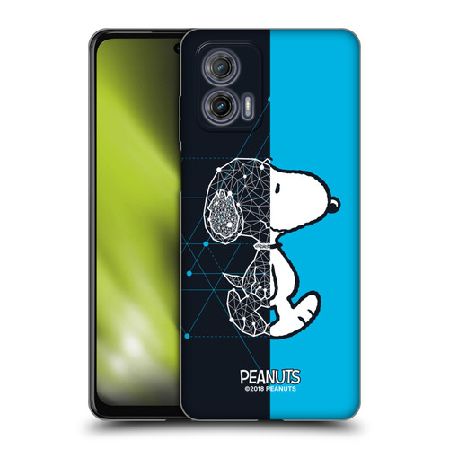 Peanuts Halfs And Laughs Snoopy Geometric Soft Gel Case for Motorola Moto G73 5G