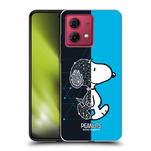 Peanuts Halfs And Laughs Snoopy Geometric Soft Gel Case for Motorola Moto G84 5G