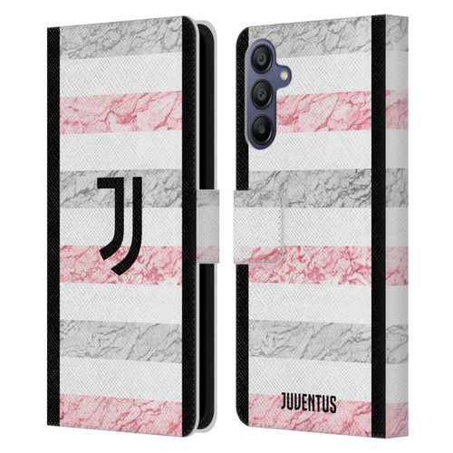 Juventus Football Club 2023/24 Match Kit Away Leather Book Wallet Case Cover For Samsung Galaxy A15
