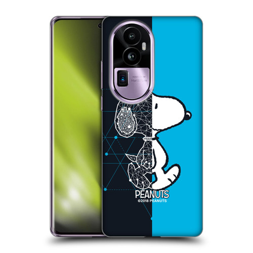 Peanuts Halfs And Laughs Snoopy Geometric Soft Gel Case for OPPO Reno10 Pro+