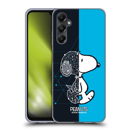 Peanuts Halfs And Laughs Snoopy Geometric Soft Gel Case for Samsung Galaxy A05s