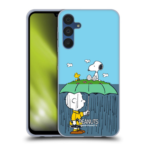 Peanuts Halfs And Laughs Charlie, Snoppy & Woodstock Soft Gel Case for Samsung Galaxy A15
