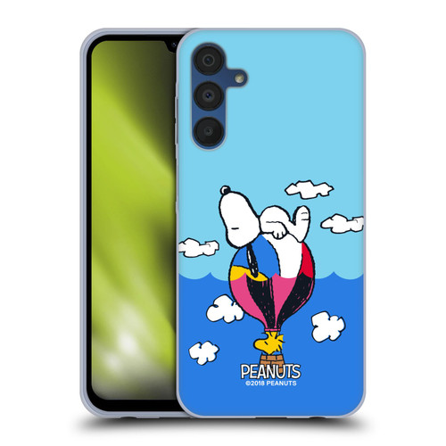 Peanuts Halfs And Laughs Snoopy & Woodstock Balloon Soft Gel Case for Samsung Galaxy A15
