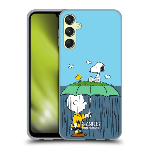 Peanuts Halfs And Laughs Charlie, Snoppy & Woodstock Soft Gel Case for Samsung Galaxy A24 4G / M34 5G