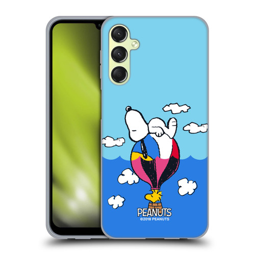 Peanuts Halfs And Laughs Snoopy & Woodstock Balloon Soft Gel Case for Samsung Galaxy A24 4G / M34 5G