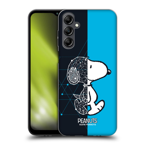 Peanuts Halfs And Laughs Snoopy Geometric Soft Gel Case for Samsung Galaxy M14 5G