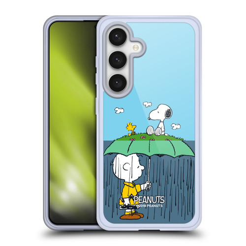 Peanuts Halfs And Laughs Charlie, Snoppy & Woodstock Soft Gel Case for Samsung Galaxy S24 5G