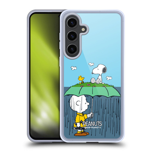 Peanuts Halfs And Laughs Charlie, Snoppy & Woodstock Soft Gel Case for Samsung Galaxy S24+ 5G