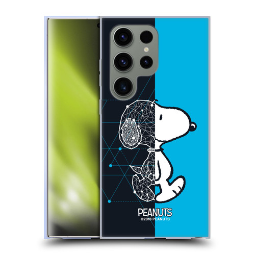 Peanuts Halfs And Laughs Snoopy Geometric Soft Gel Case for Samsung Galaxy S24 Ultra 5G